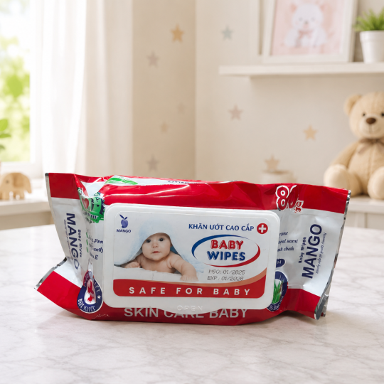 KHĂN ƯỚT BAYBY 80G (50 GÓI/THÙNG)